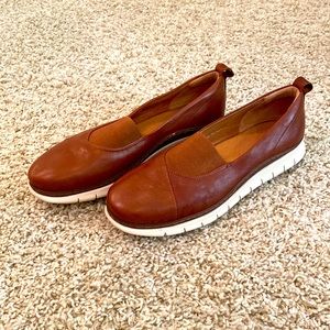 Vionic leather slip ons
